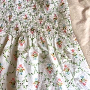 Hill House Ellie Nap Dress in Pastel Trellis from the English Garden collection